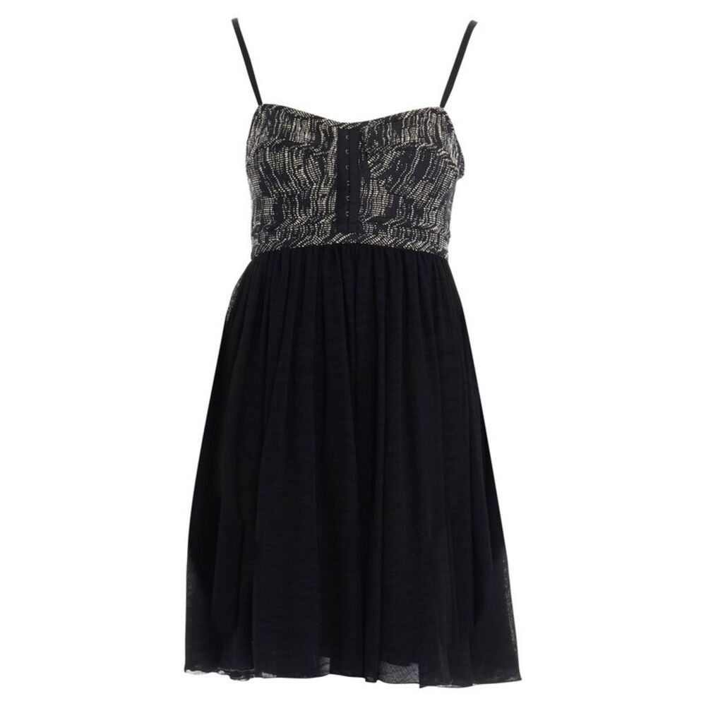 Proenza Schouler Tweed Silk Flounce Dress